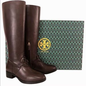 NWOT Tory Burch Chocolate Miller Leather Boots Sz7